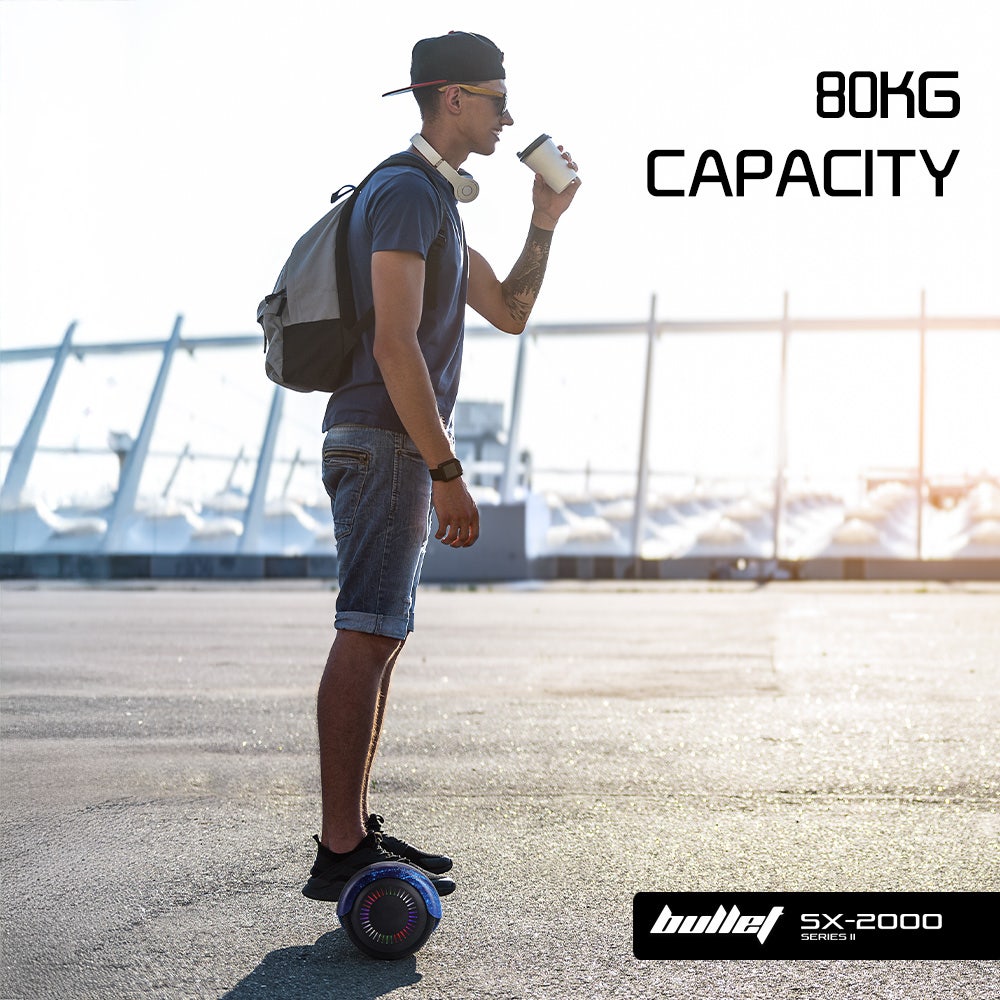 SX-2000 6.5" Hoverboard Scooter 500W Self-Balancing Blue Galaxy