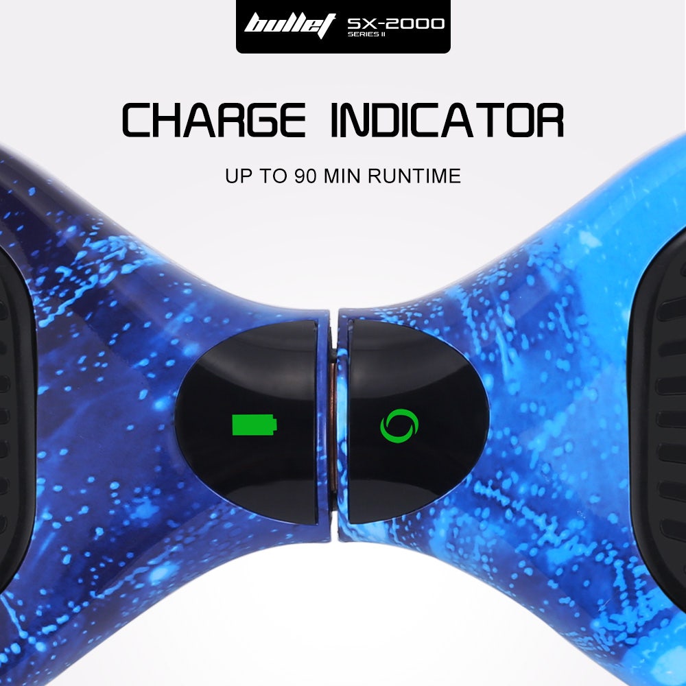 SX-2000 6.5" Hoverboard Scooter 500W Self-Balancing Blue Galaxy