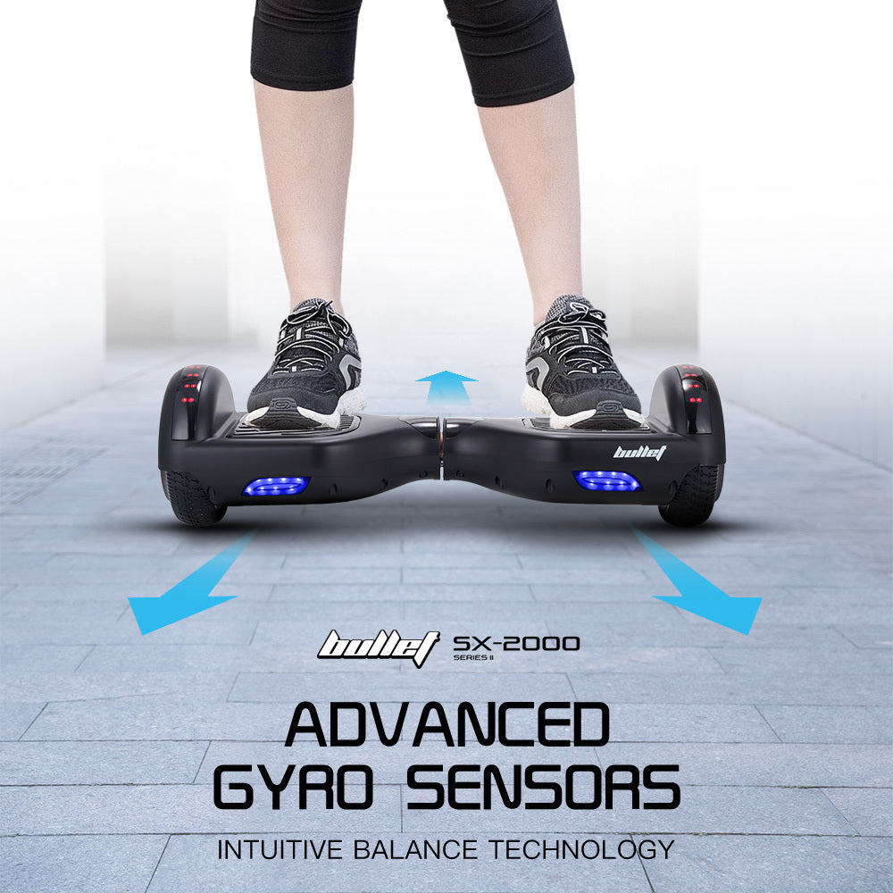 SX-2000 6.5" Hoverboard Scooter 500W Self-Balancing LED Black