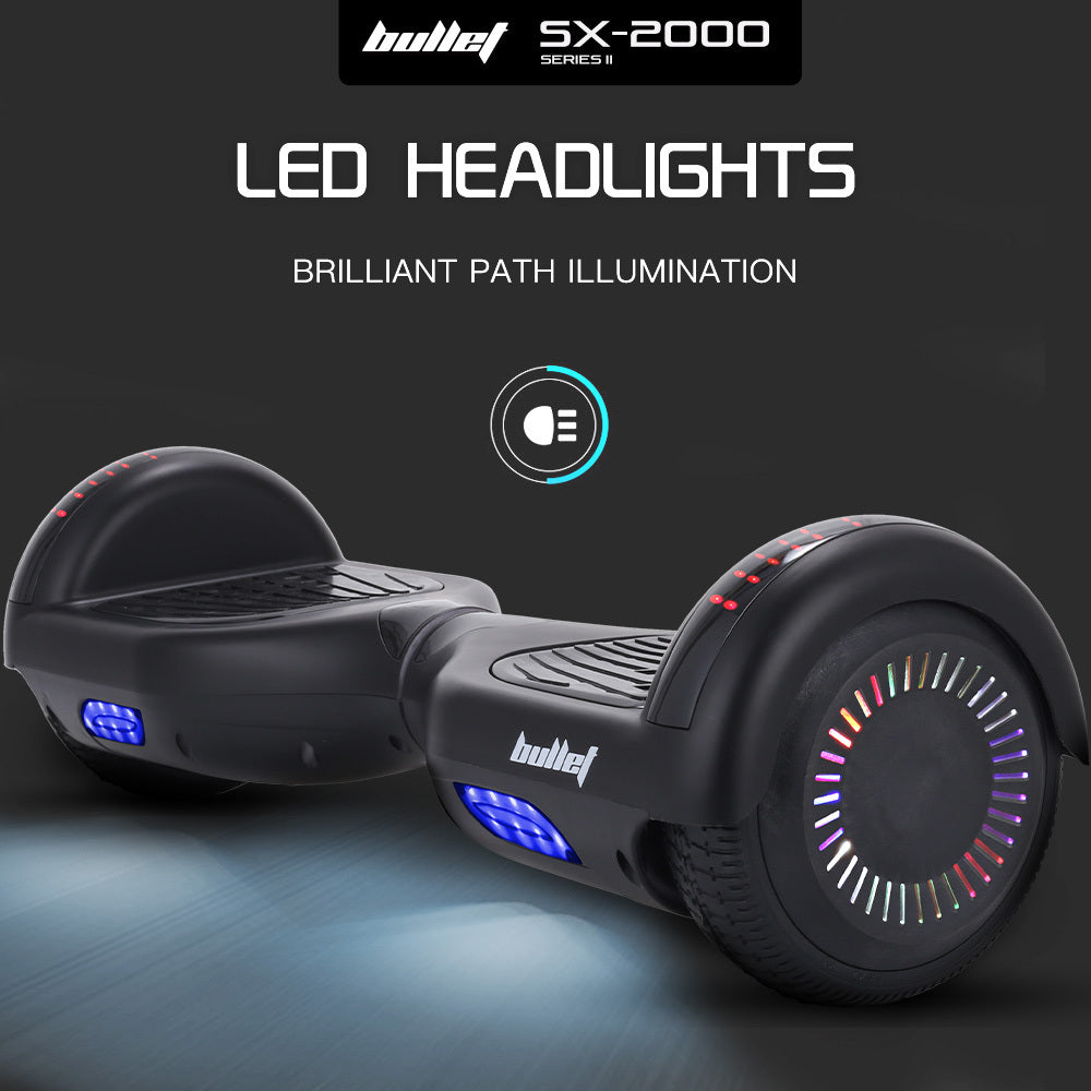 SX-2000 6.5" Hoverboard Scooter 500W Self-Balancing LED Black