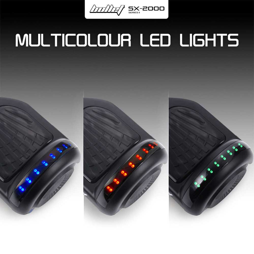 SX-2000 6.5" Hoverboard Scooter 500W Self-Balancing LED Black