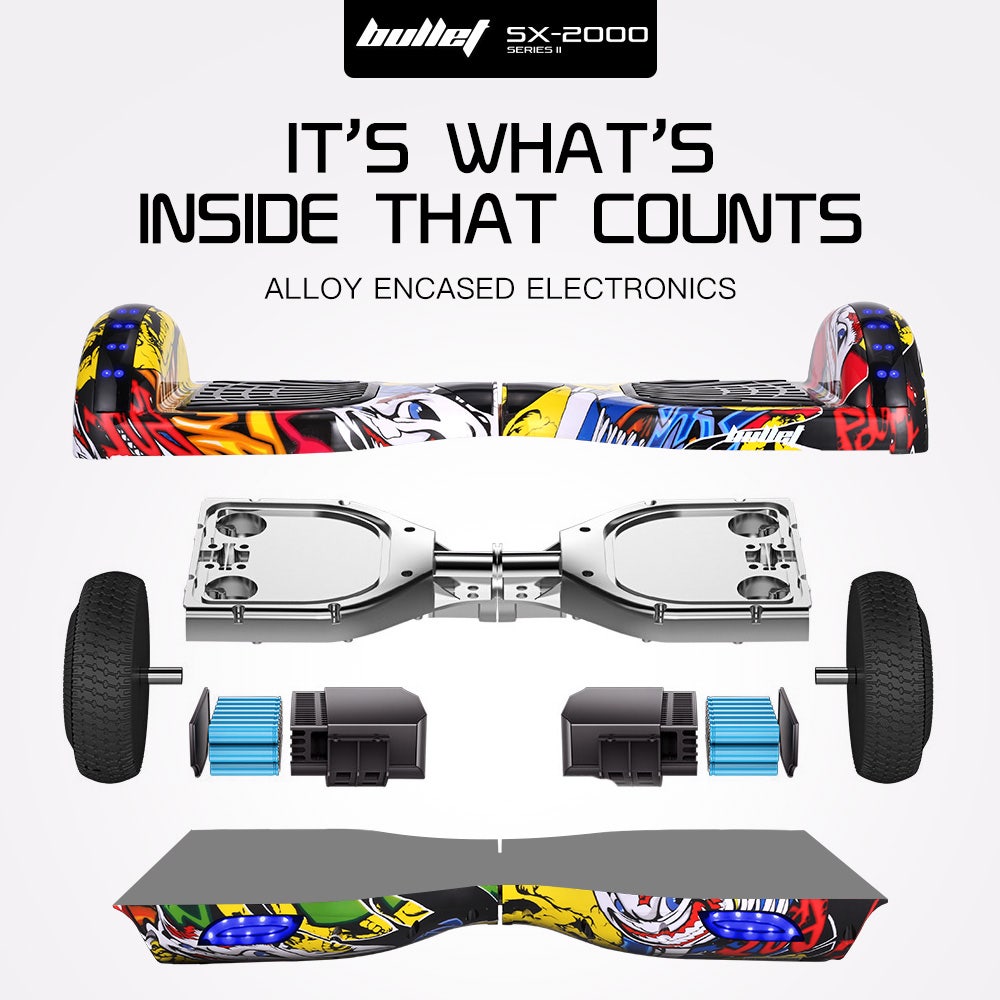 SX-2000 6.5" Hoverboard Scooter 500W Self-Balancing LED Hip Hop Design