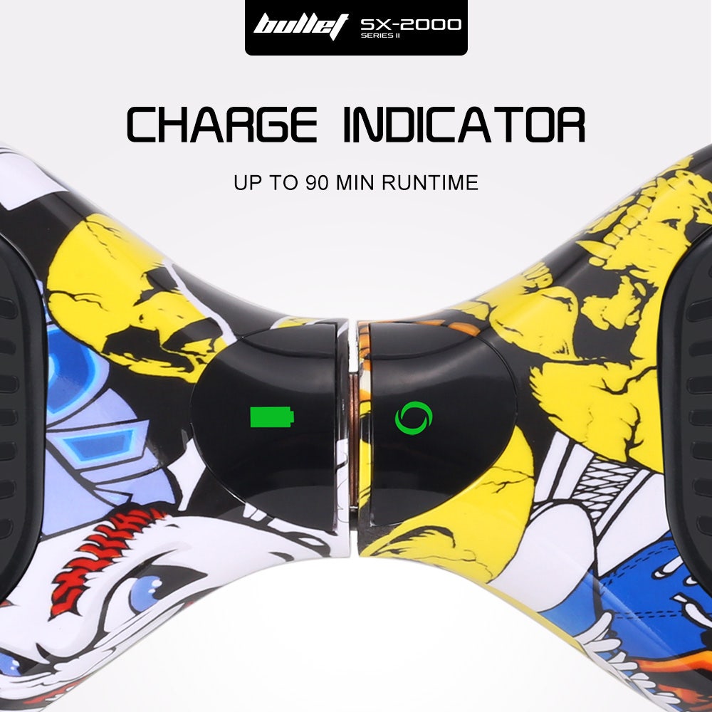 SX-2000 6.5" Hoverboard Scooter 500W Self-Balancing LED Hip Hop Design