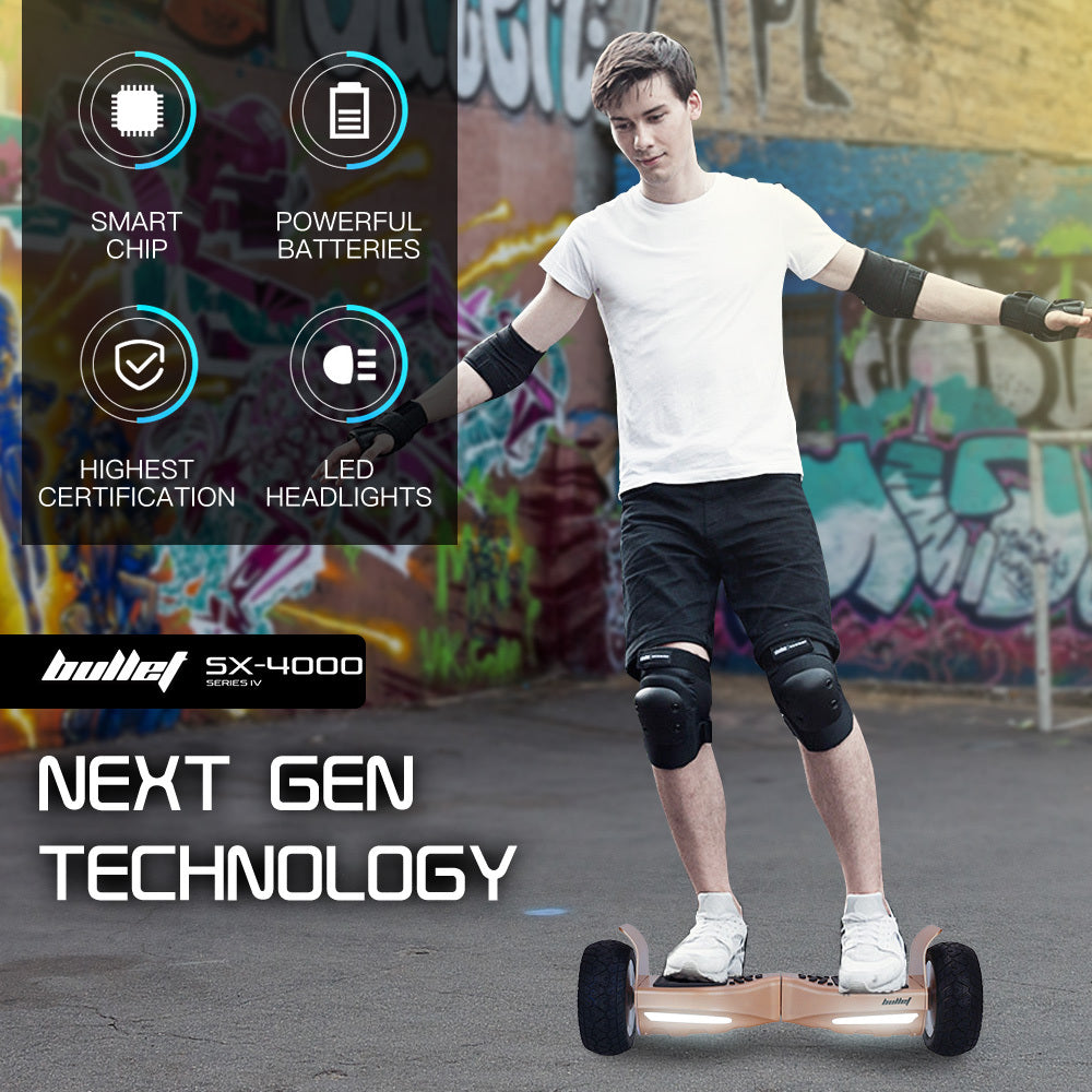 SX-4000 8.5" Hoverboard Scooter 700W Self-Balancing LED Bronze