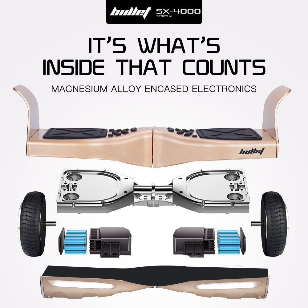 SX-4000 8.5" Hoverboard Scooter 700W Self-Balancing LED Bronze