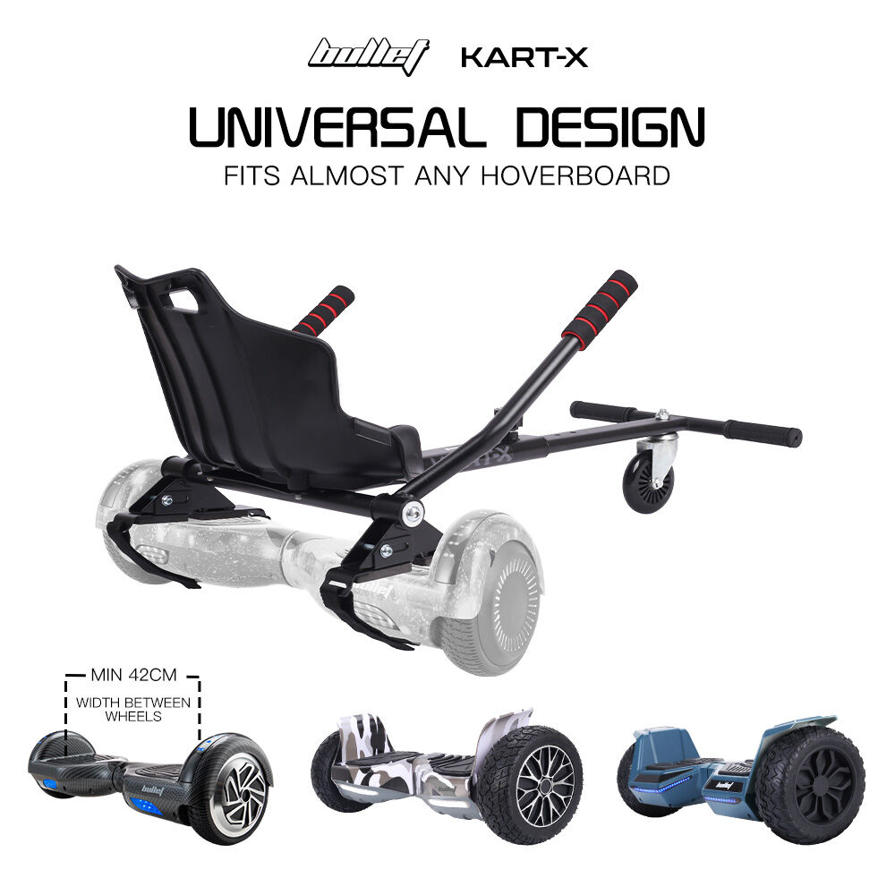 KART-X Hoverboard Seat Attachment Adjustable Frame Black