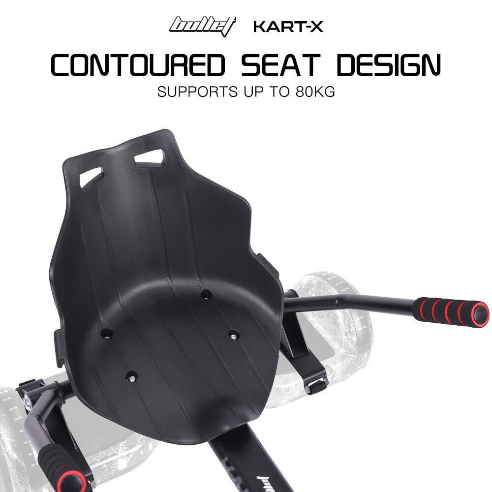 KART-X Hoverboard Seat Attachment Adjustable Frame Black