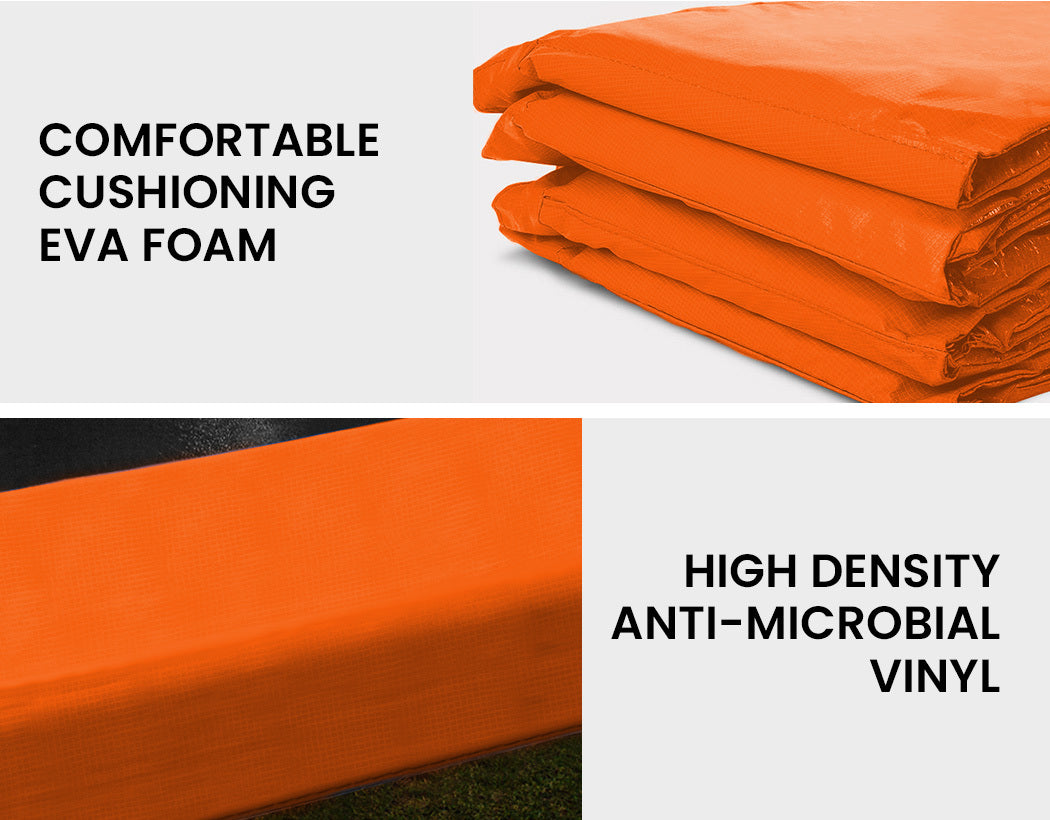 Waterproof 10ft Trampoline Safety Pad, UV Resistant, Orange, UP-SHOT