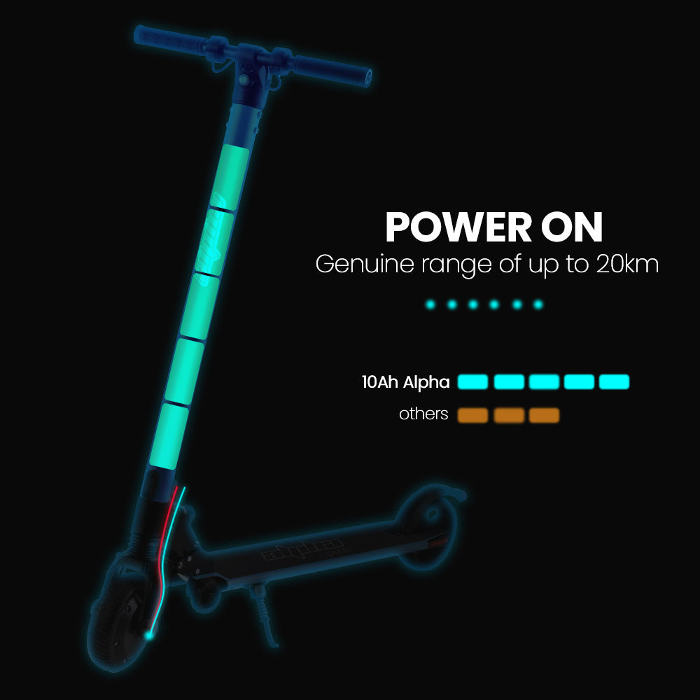 300W Electric Scooter 25km/h, 20km Range, LED Display - Alpha