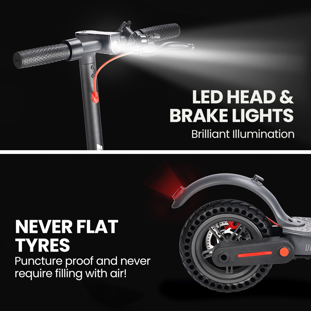Urban 8 Electric Scooter 25km Range 8.5-Inch Wheels Grey