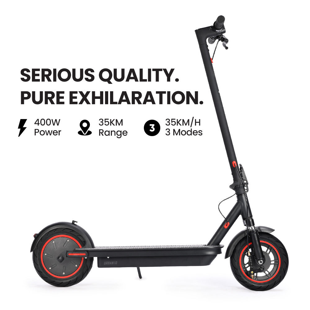 Urban 10 Electric Scooter 35km/h 35km Range Black
