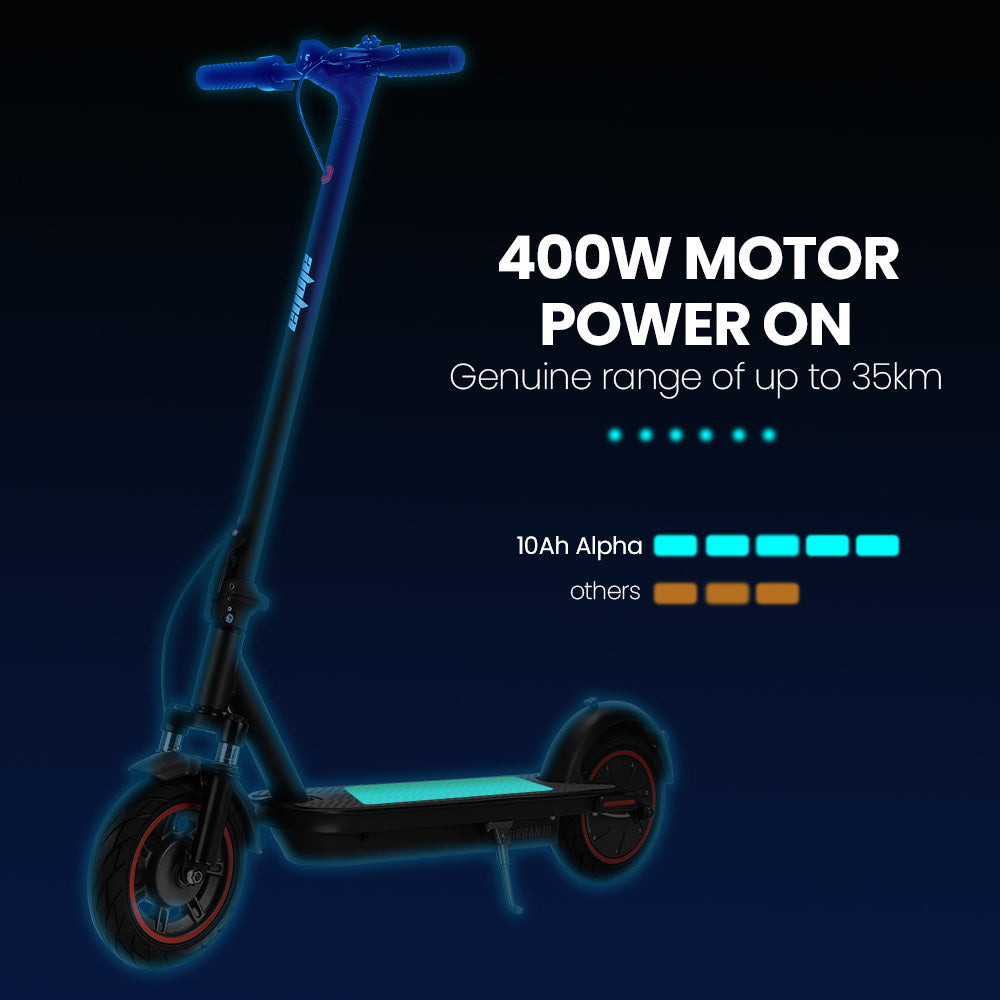 Urban 10 Electric Scooter 35km/h 35km Range Black