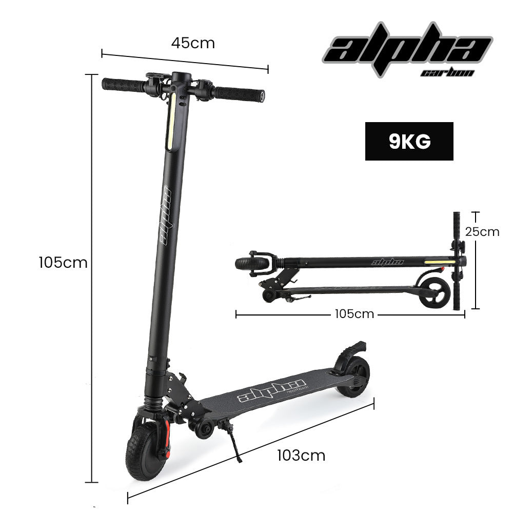 Ultra-light Carbon Fiber 300W Electric Scooter Suspension for Adults - Alpha