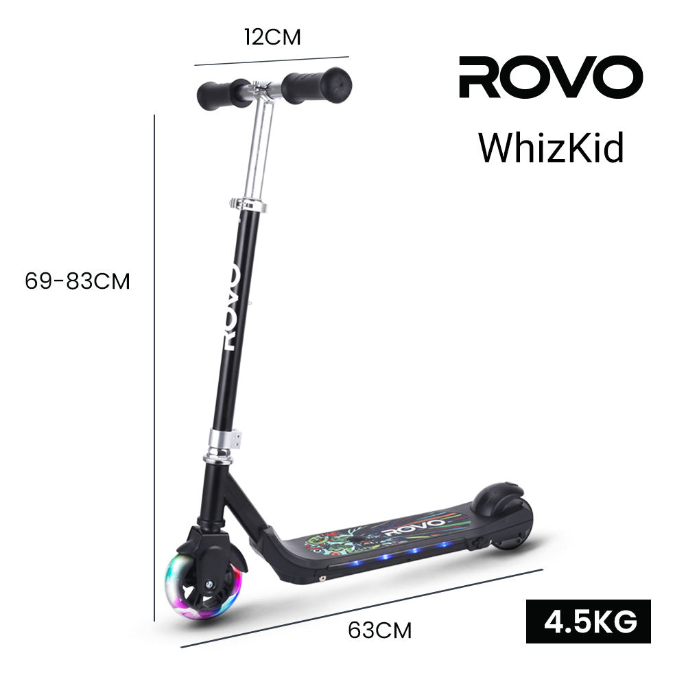 WhizKid Kids Electric Scooter Adjustable Height Black
