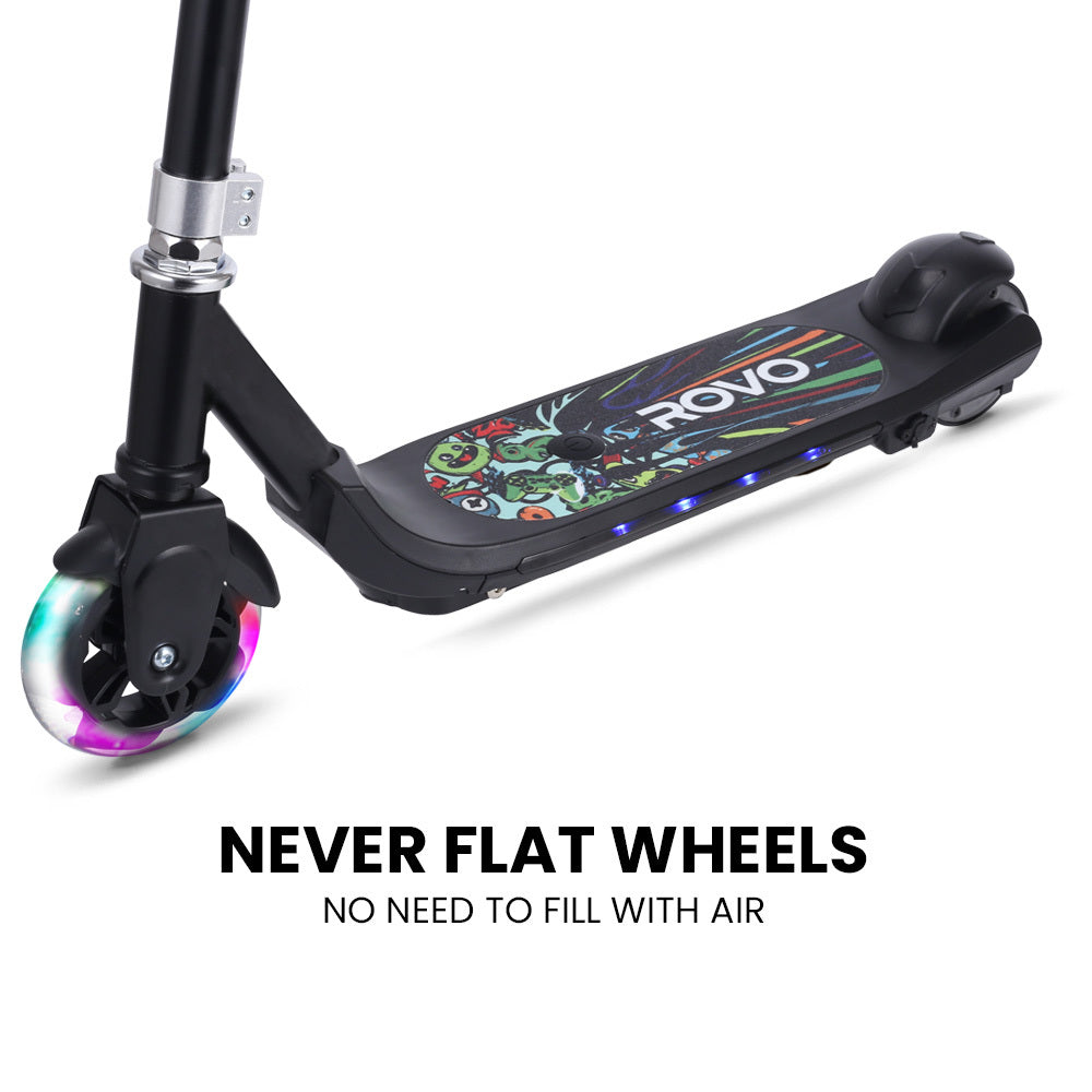 WhizKid Kids Electric Scooter Adjustable Height Black