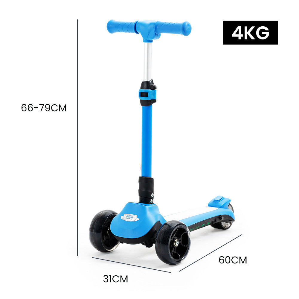 Adjustable Height 3-Wheel Electric Scooter, Ages 3-8 – Rovo Kids