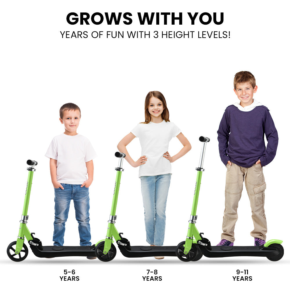 Green 125W Foldable Electric Scooter for Kids - Rovo Kids