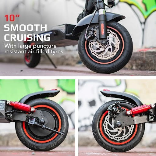 Fusion 5 Electric Scooter 500W 48V 13Ah 50km Range Quad Shocks 10" Tyres