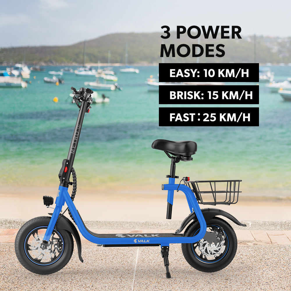 Metro 3 Electric Scooter 12" Tyres Disc Brakes Blue