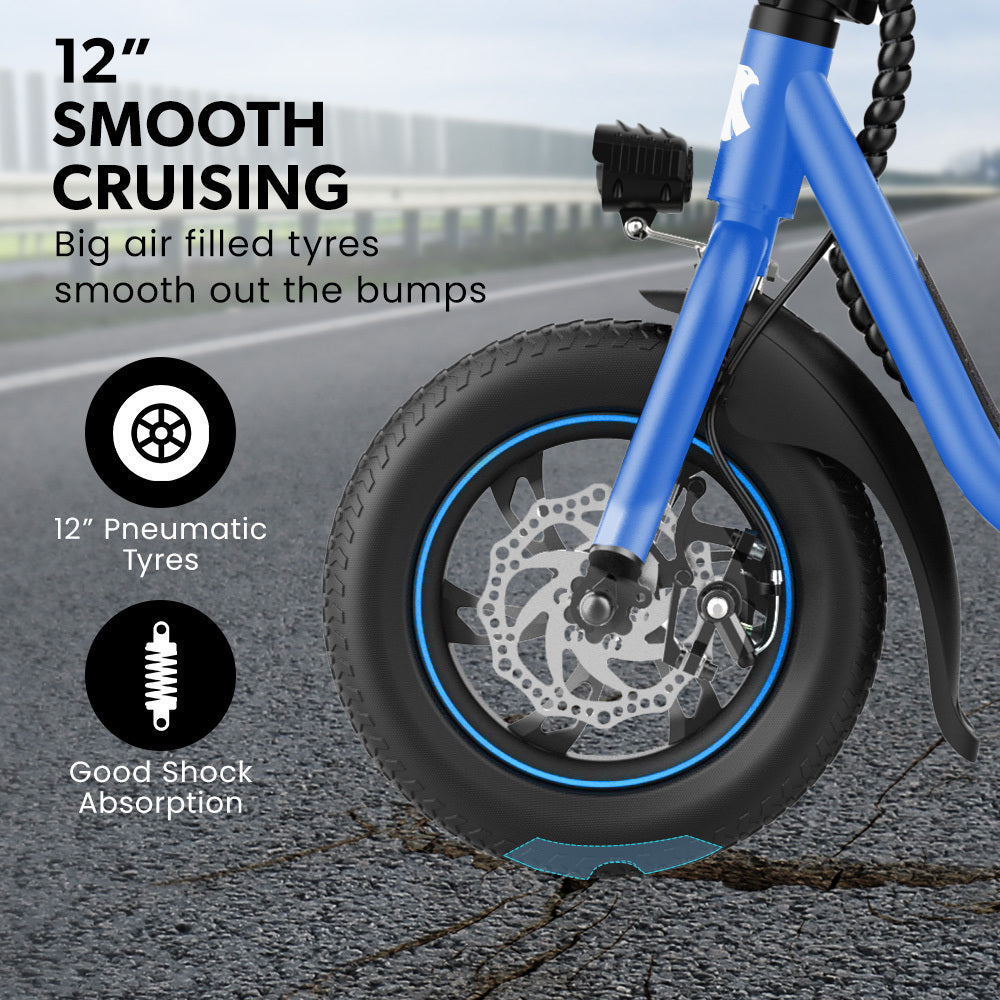 Metro 3 Electric Scooter 12" Tyres Disc Brakes Blue