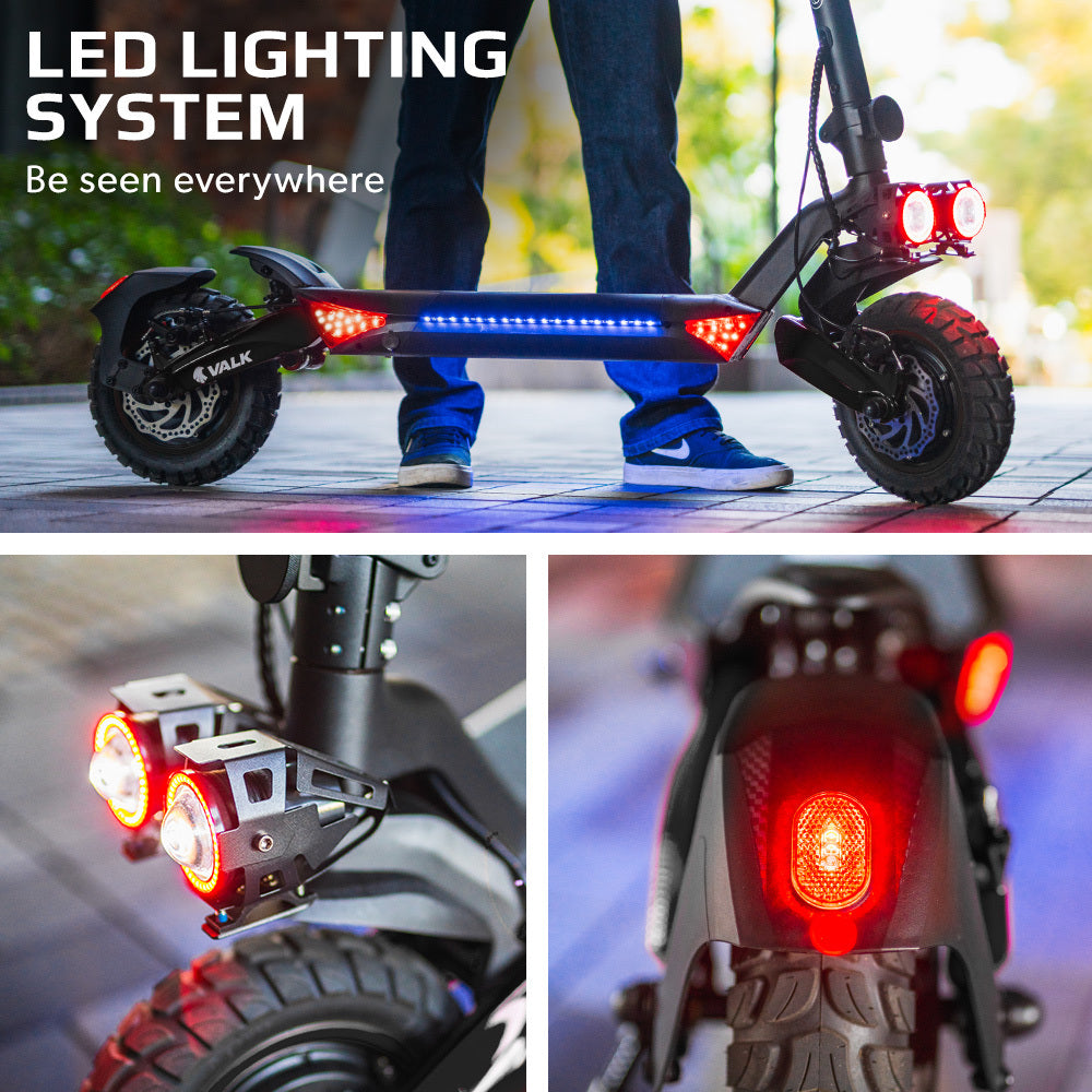 Primal 9 1600W Dual Motor E-Scooter Extreme Hill Climbing Black