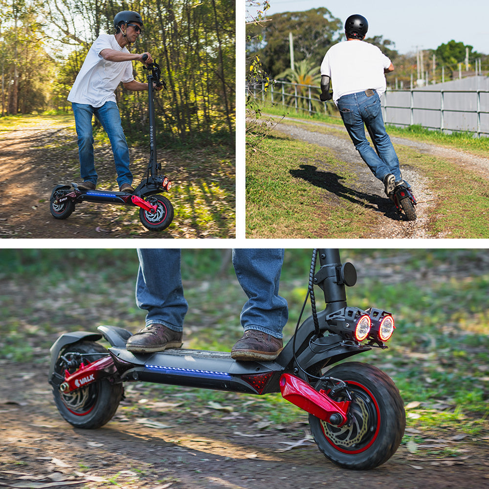 Primal 9 1600W Dual Motor Electric Scooter Black/Red