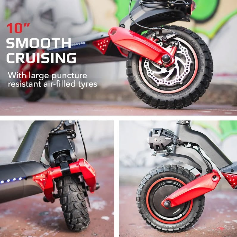 Primal 9 1600W Dual Motor Electric Scooter Black/Red