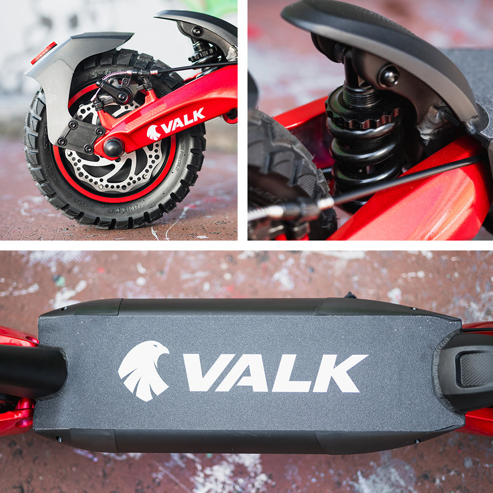 Primal 9 1600W Dual Motor Electric Scooter Black/Red