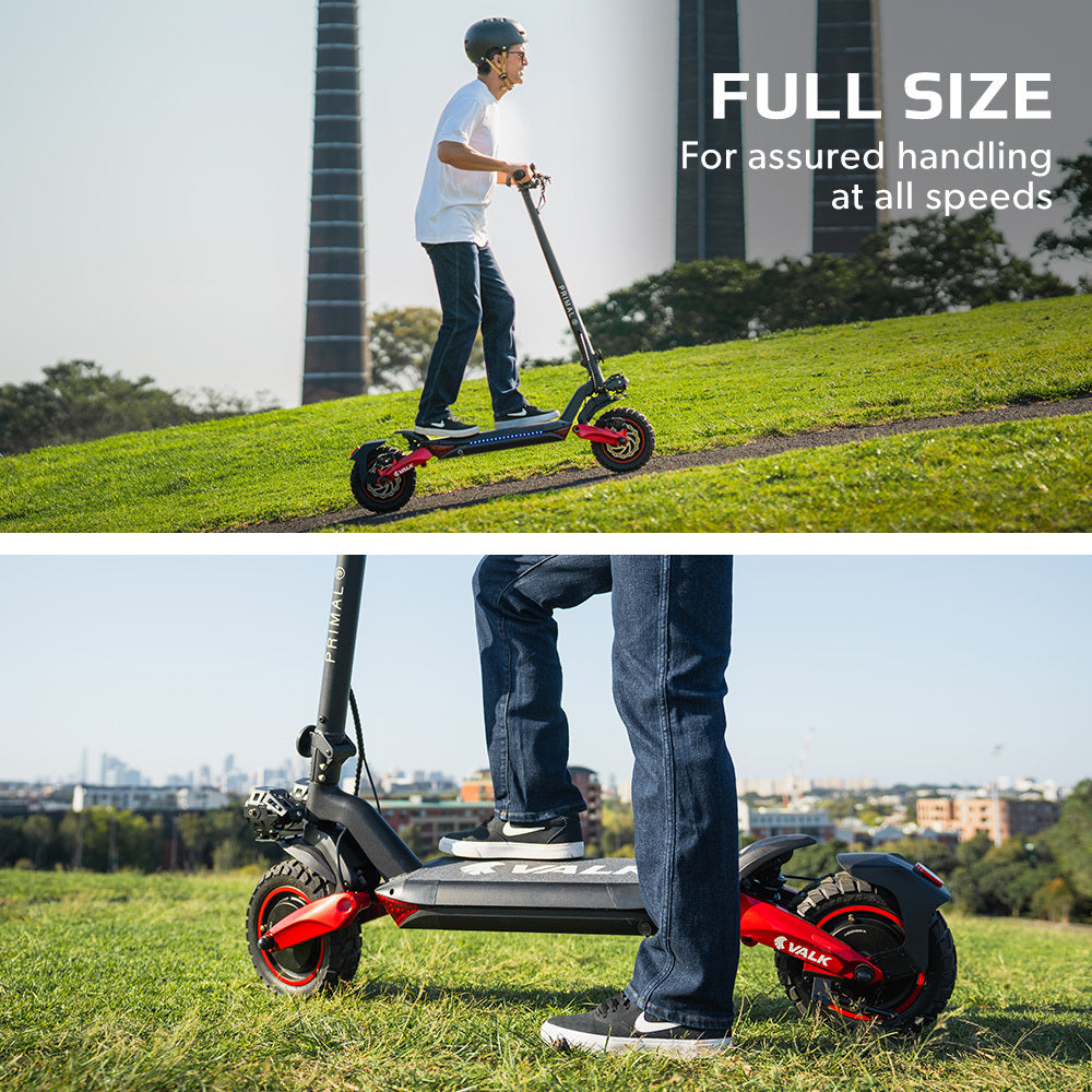 Primal 9 1600W Dual Motor Electric Scooter Black/Red