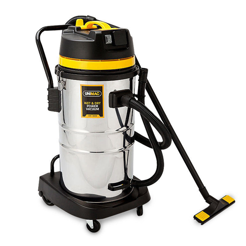 60L Stainless Steel Wet and Dry Vacuum, 2000W, Bagless, Unimac