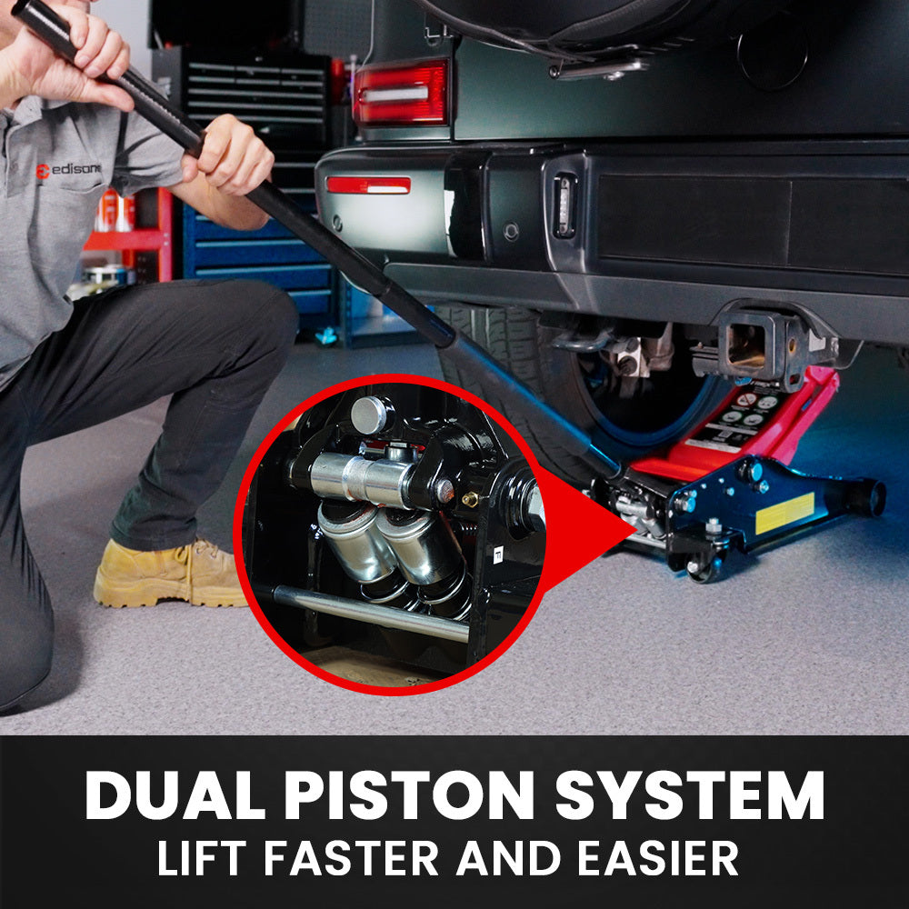 T-REX 3000KG Hydraulic Trolley Jack Dual Pump High Lift