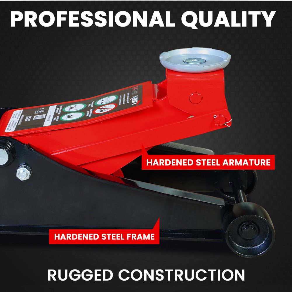 T-REX 3000KG Hydraulic Trolley Jack Dual Pump High Lift