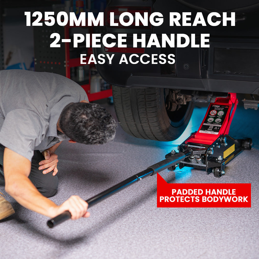 T-REX 3000KG Hydraulic Trolley Jack Dual Pump High Lift