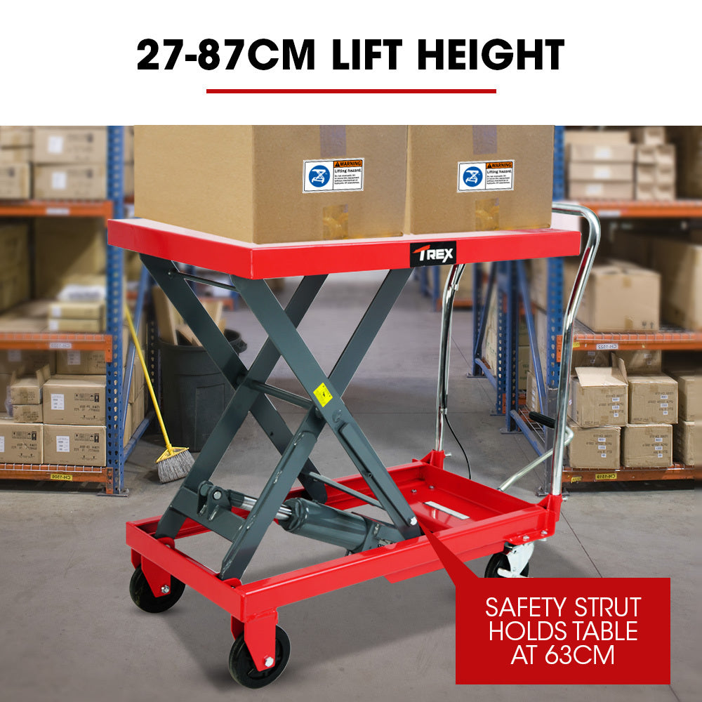 T-Rex 500kg Hydraulic Scissor Lift Trolley Heavy-Duty Material Handling