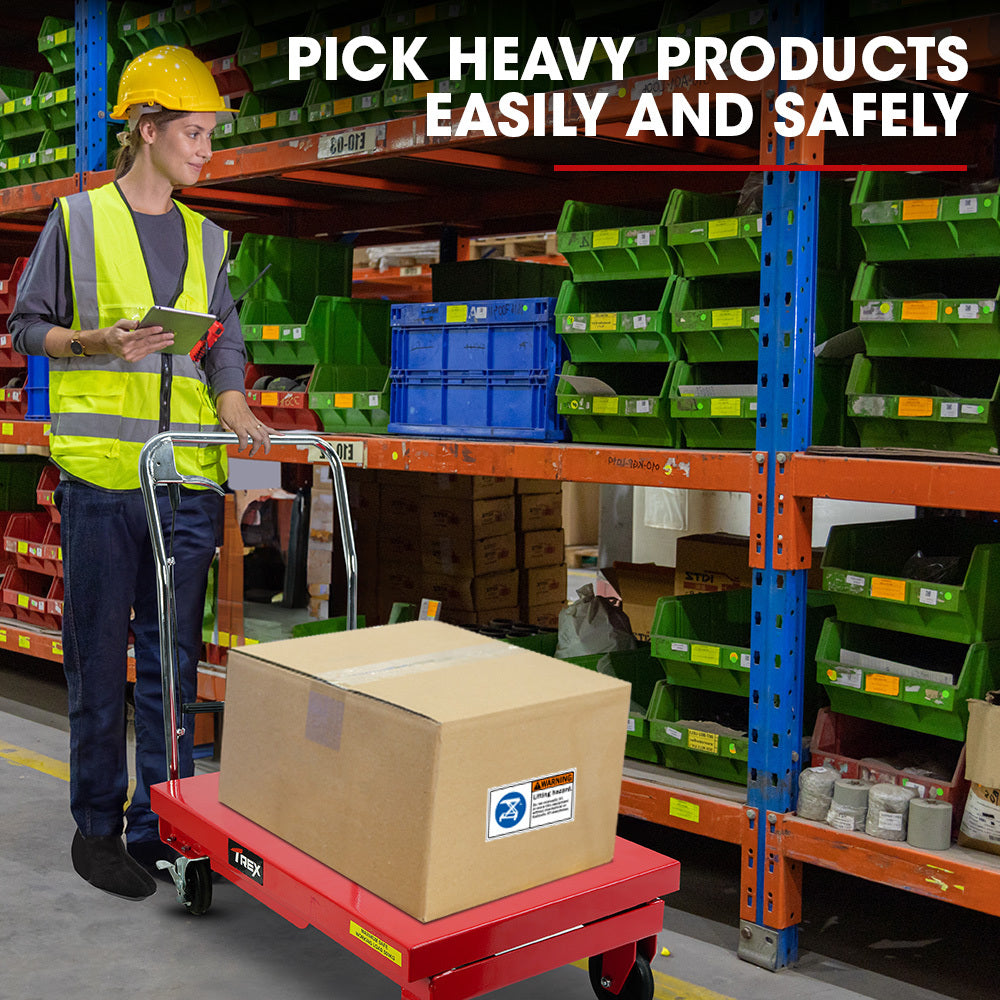 T-Rex 500kg Hydraulic Scissor Lift Trolley Heavy-Duty Material Handling