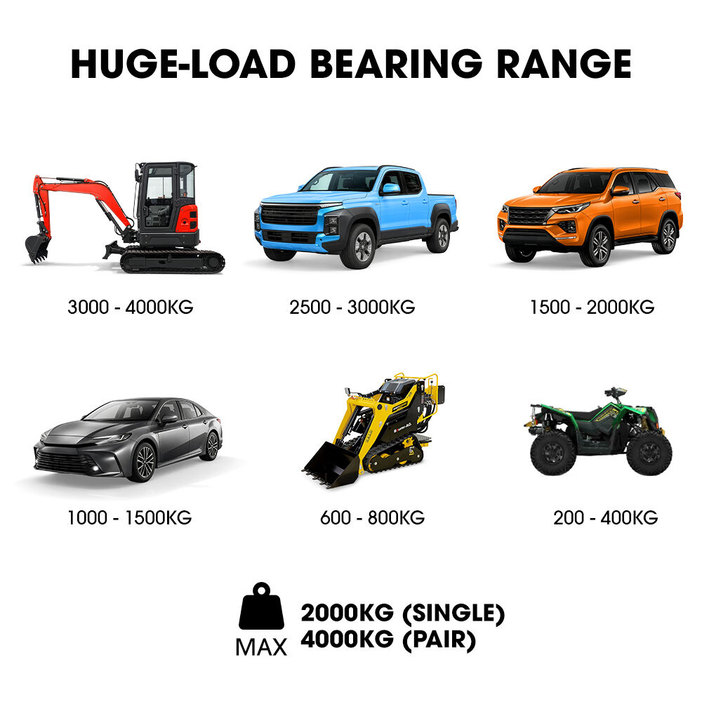 BULLET Pair of 3.8m Aluminium Loading Ramps, 4000kg Total Capacity, Heavy-Duty, 80cm Max Height, Safety Pin, for Car, 4x4, Ride on Mower, ATV, Mini Excavator