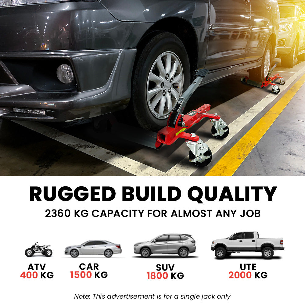 T-Rex 2360kg Vehicle Positioning Jacks Set with Rack Stand