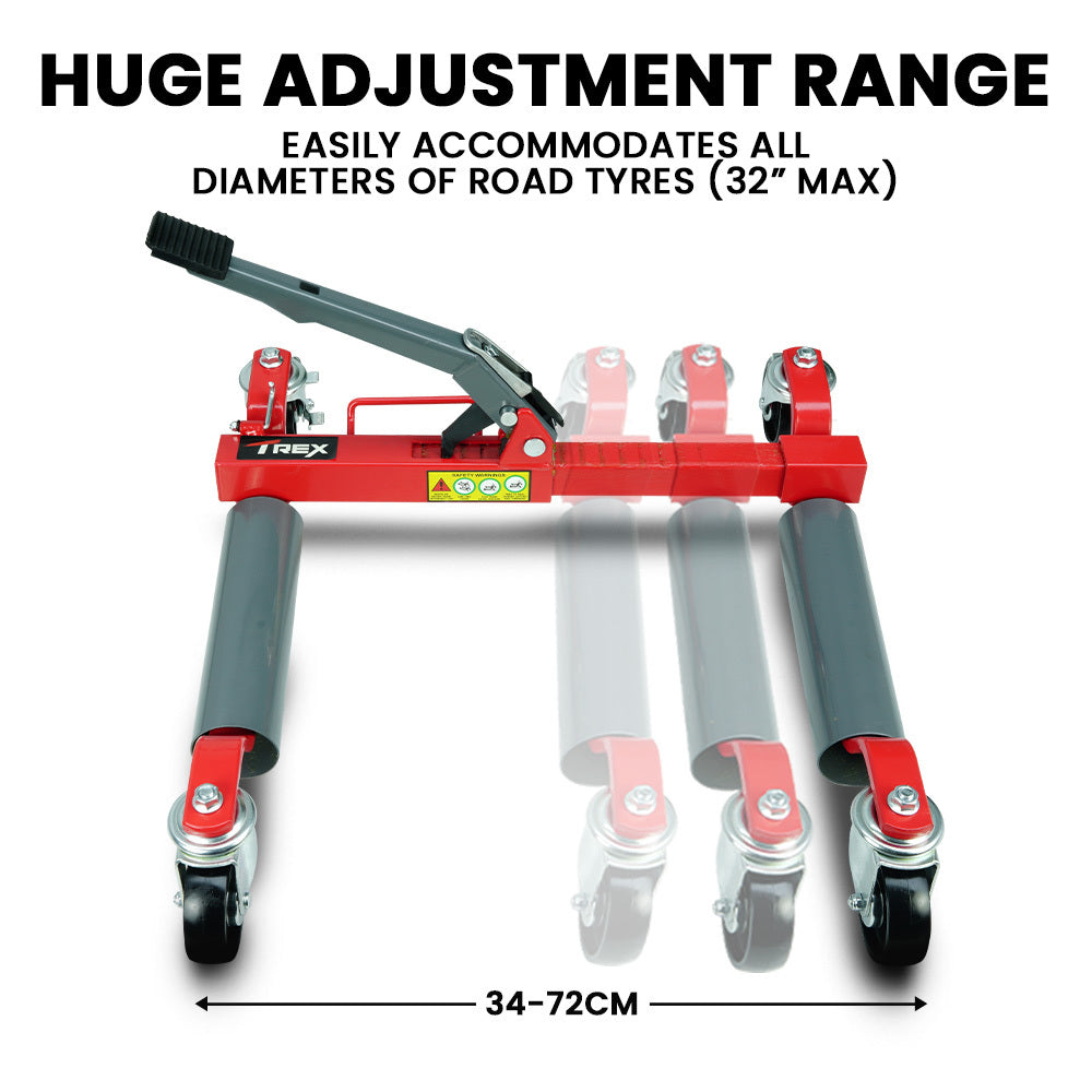 T-Rex 2360kg Vehicle Positioning Jacks Set with Rack Stand