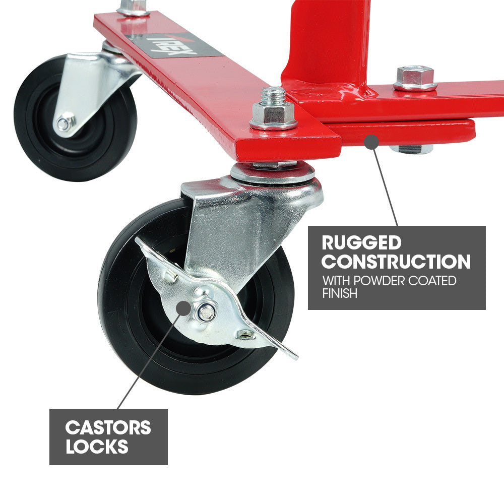 T-Rex Heavy Duty Vehicle Jack Storage Rack with Locking Castor Wheels