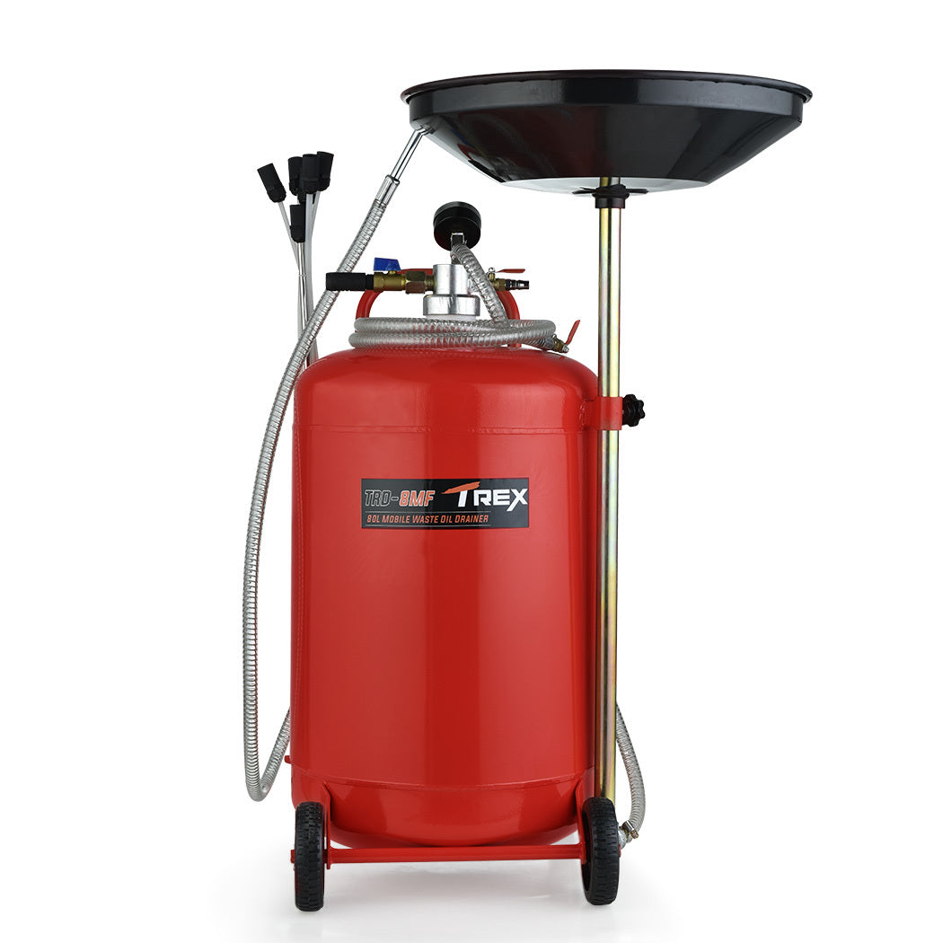 80L Pneumatic Waste Oil Drainer with Telescopic Shaft - T-Rex