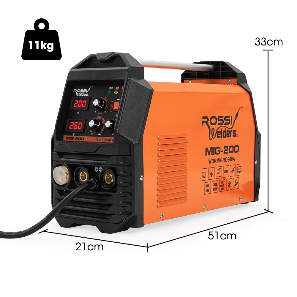 Rossi MIG-200 200A Multi-Purpose Welder MIG/MAG/MMA/ARC/TIG