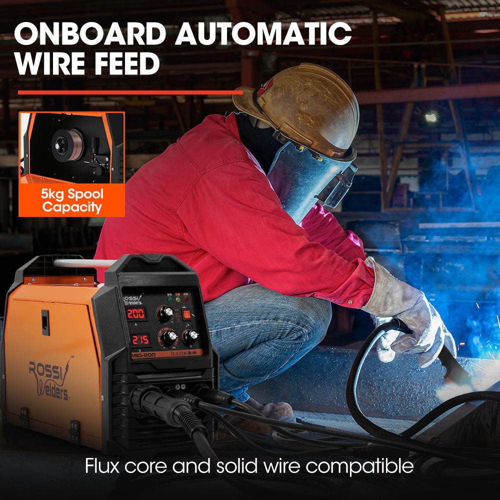 Rossi MIG-200 200A Multi-Purpose Welder MIG/MAG/MMA/ARC/TIG