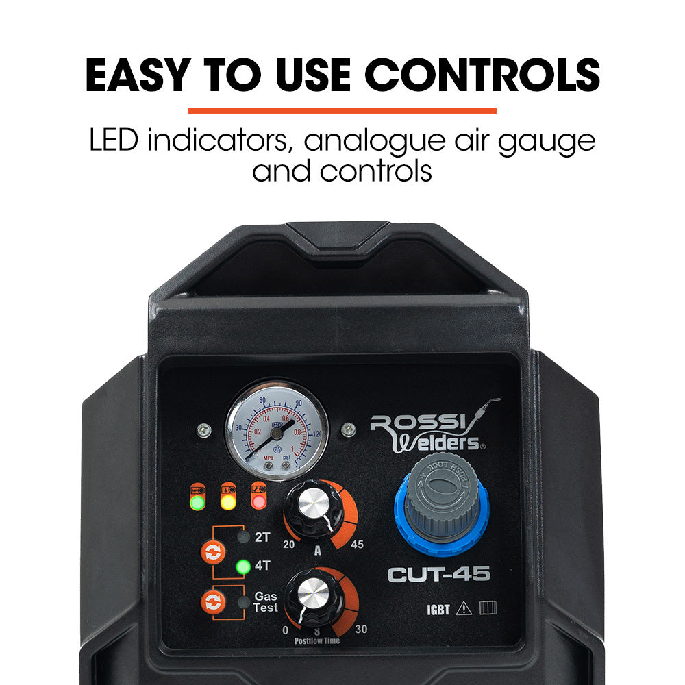Rossi CUT-45 Plasma Cutter Non-Touch Pilot ARC DC Inverter