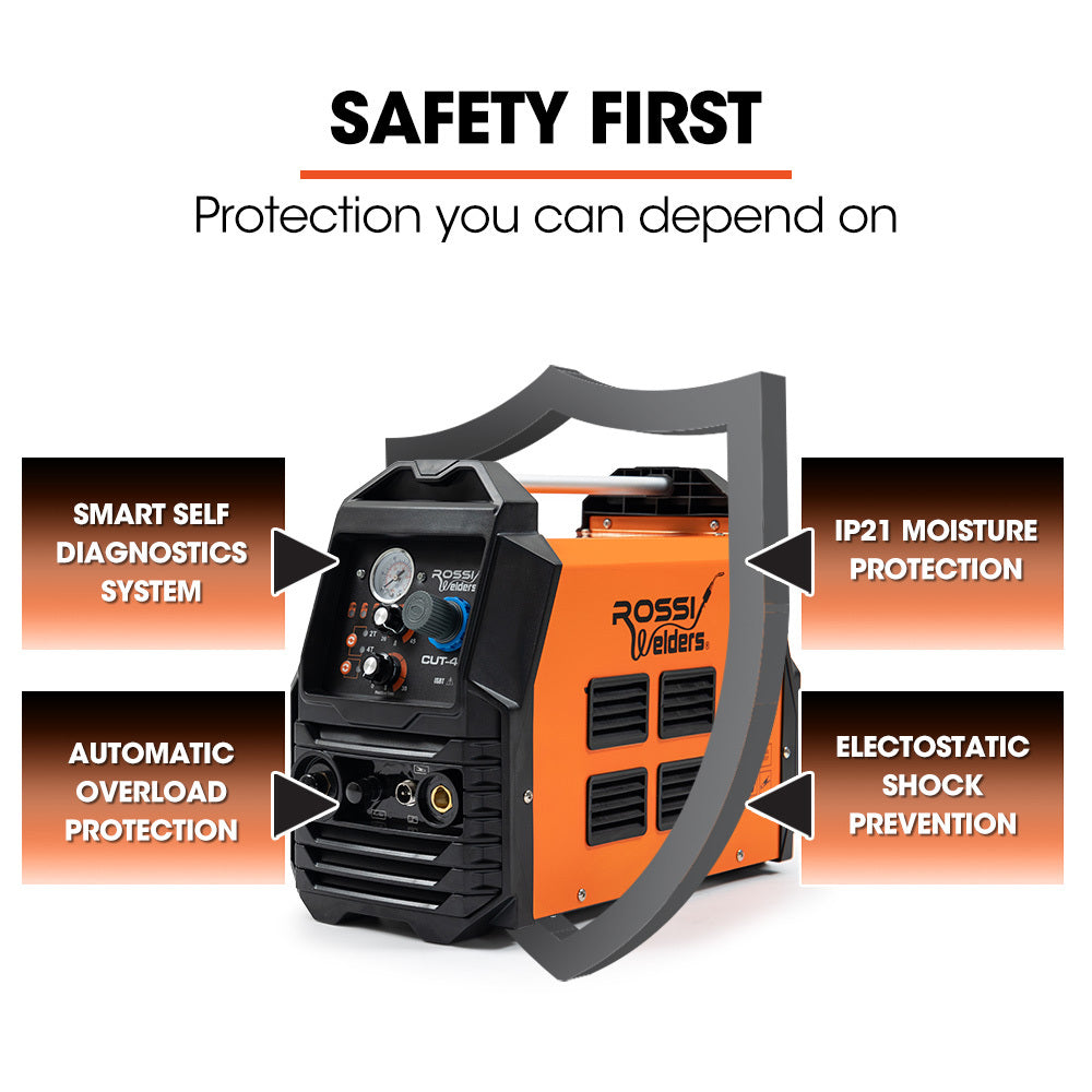 Rossi CUT-45 Plasma Cutter Non-Touch Pilot ARC DC Inverter