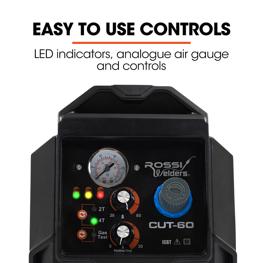 Rossi CUT-60 Plasma Cutter 60A Non-Touch Pilot ARC DC Inverter