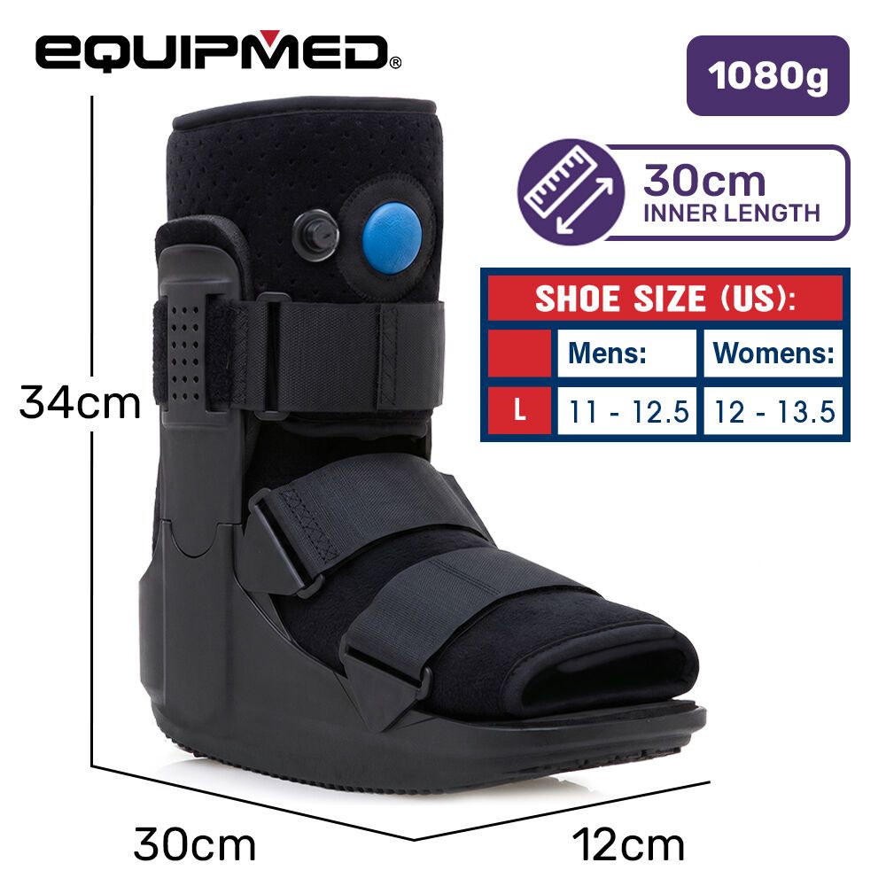 EQUIPMED CAM Walker Moon Boot – Large, Foot Injury Support, Ankle Recovery, Adjustable Fit, Lightweight Walking Boot
