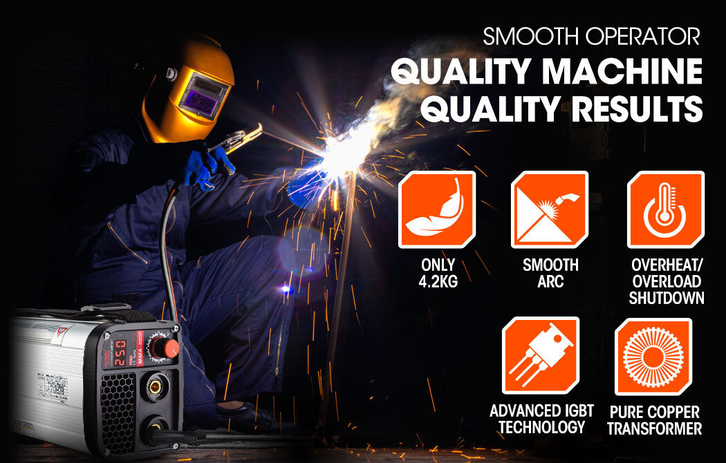 Rossi 250 Amp Portable Welder MMA ARC Stick DC iGBT Inverter 15A Plug