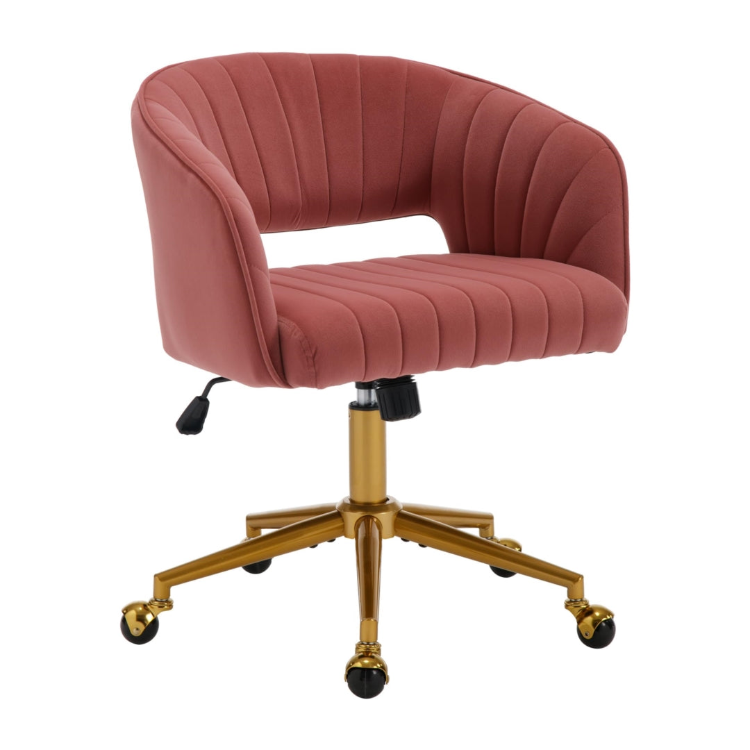 Premium Velvet Ergonomic Office Chair with Silent Wheels