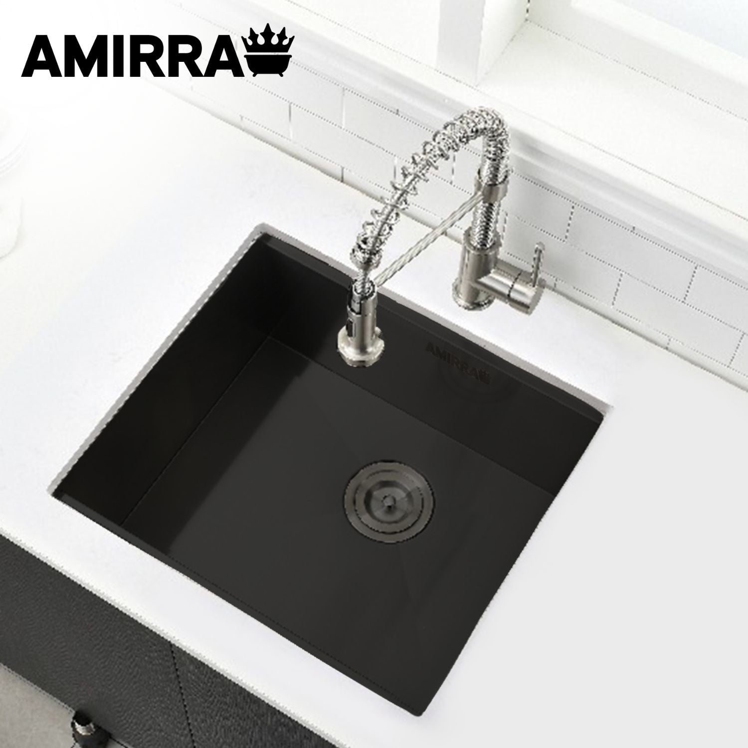 Nano-Coated Stainless Steel Kitchen Sink 440mm x 440mm - Amirra