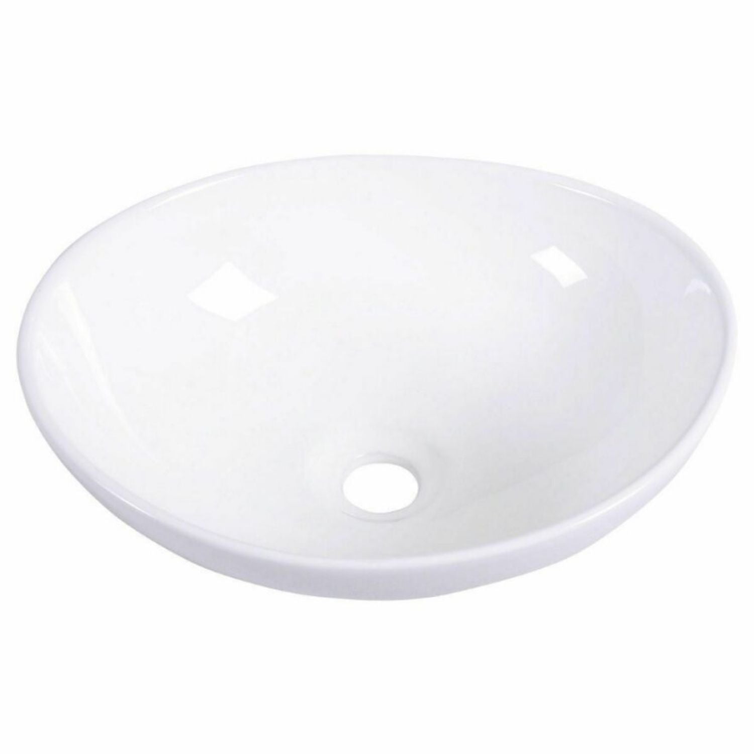 AMIRRA Ceramic Basin Oval Sink Bowl (White)